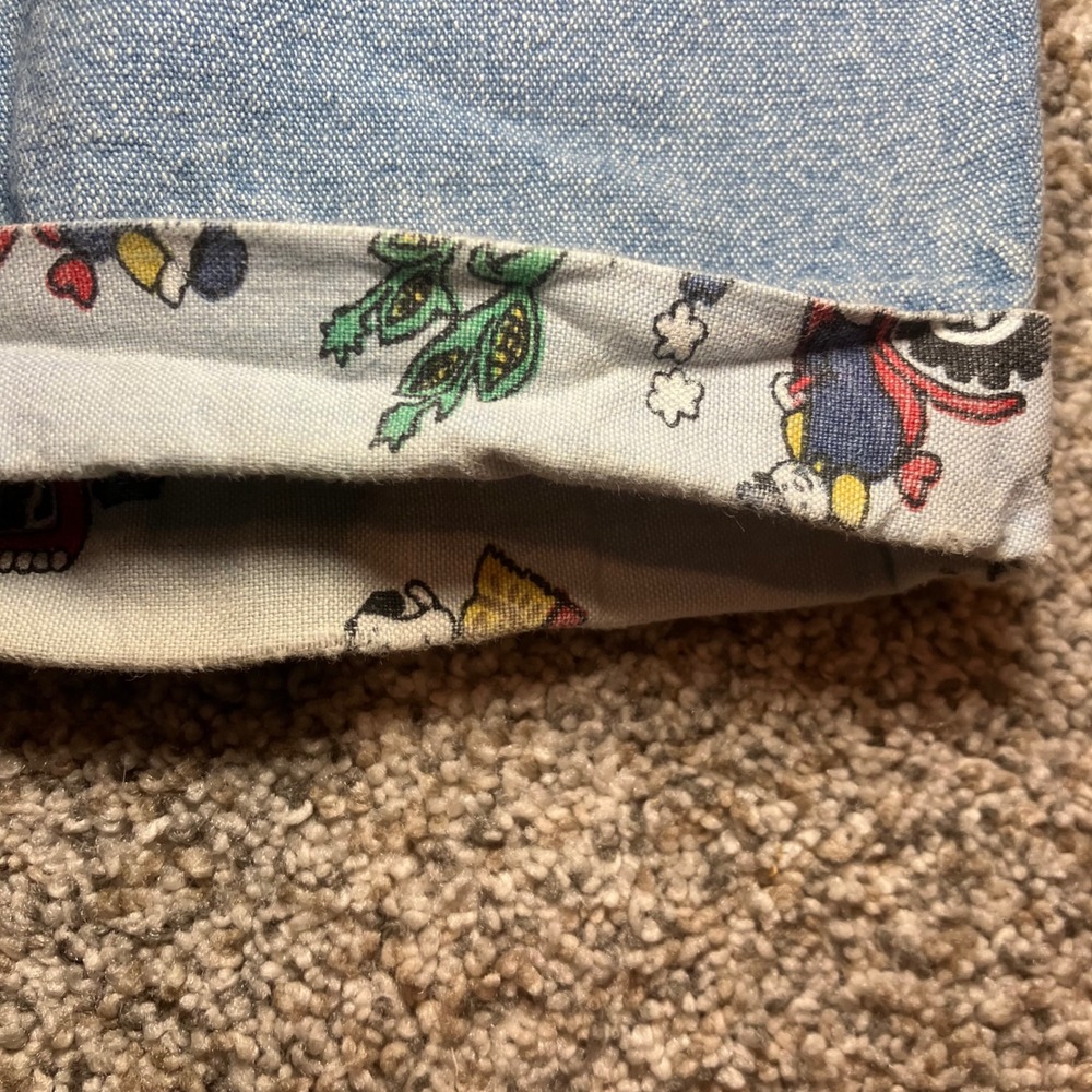 Vintage OshKosh Bgosh Vestbak Denim Overalls Light Wash Tractor Cuff Kids - Picture 8 of 12